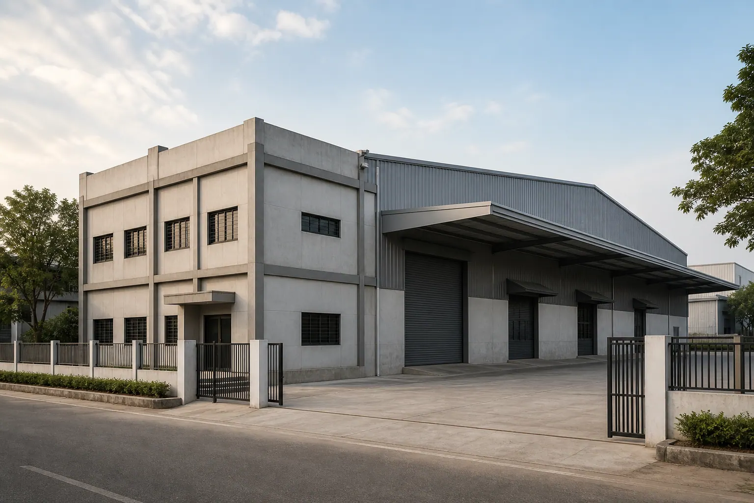 Artistic impression of 10,000 Sq.Ft RCC Factory Shed for Sale at Satpur MIDC, Nashik